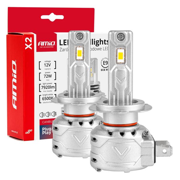 LED Headlights X2 Series H7 AMiO-02973 image 1