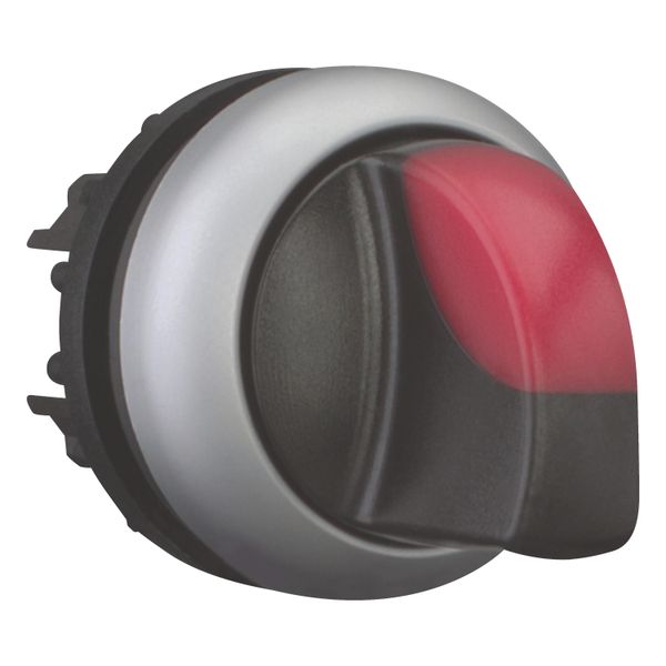 M22-WRLK3-R Illuminated selector switch actuator, RMQ-Titan, With thumb-grip, maintained, 3 positions, red, Bezel: titanium image 7