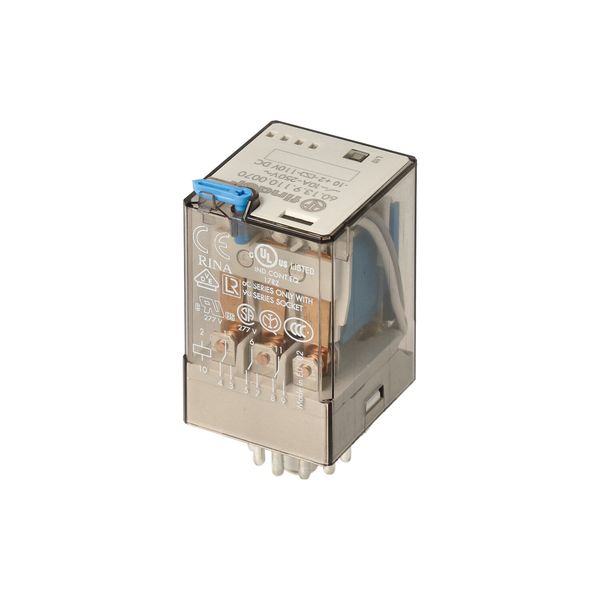 Rel. 3CO 10A/110VDC/Agni/Test button/LED/diode (60.13.9.110.0070) image 5
