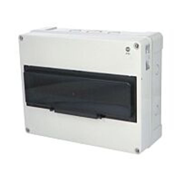 FLATBOX 5916 cabinet, 16TE, 270x340x138mm, transparent plastic door, IP65 image 1