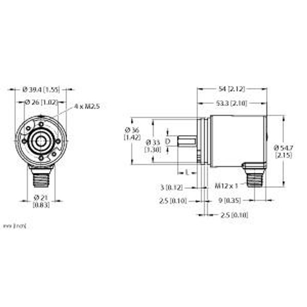 Absolute Rotary Encoder - Multiturn Industrial Line   REM-97S8S-7AAL-H1151 image 1