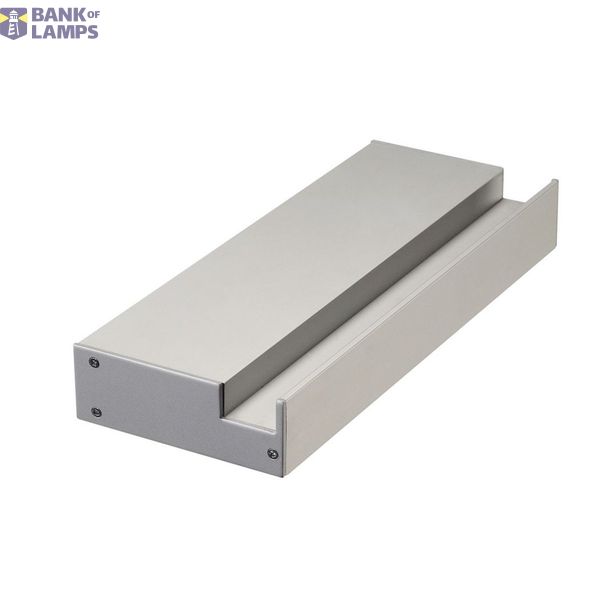 GLENOS Profi wall-mounted-profile 20cm, incl.Endcaps, silver image 2