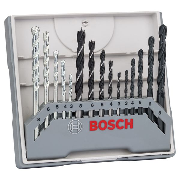 15-piece mixed drill bit set 3-8 mm, 3-8 mm, 3-8 mm image 3