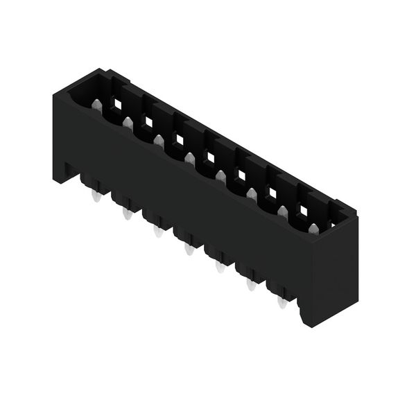 PCB plug-in connector, male header, closed side, THT/THR solder connection, 5.08 mm, Number of poles: 8, 180°, Solder pin length (l): 3.2 mm, tinned, black, Box image 4