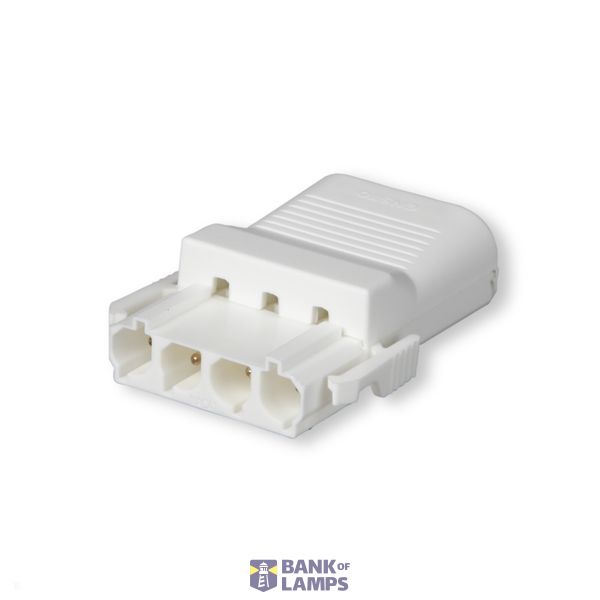 Coupler 4-p plug, str-rel, low, wht image 1