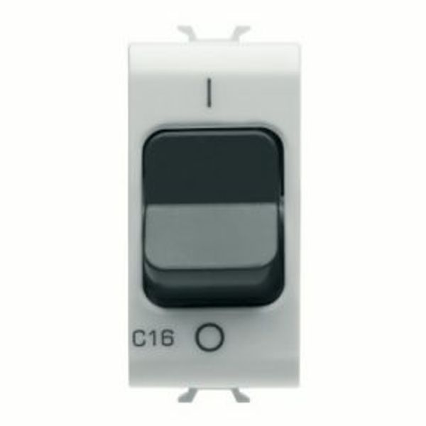MINIATURE CIRCUIT BREAKER - C CHARACTERISTIC - 1P+N 16A 230Vac - 1 MODULE - SATIN WHITE - CHORUSMART image 1