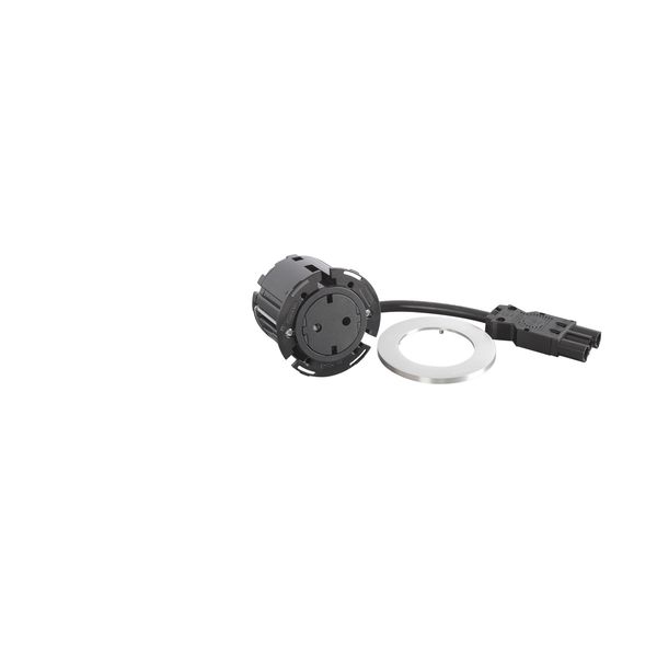 DISQ 60 1 SOCKET SCH BLACK-METAL WITH WIELAND CORD 0,5M image 1