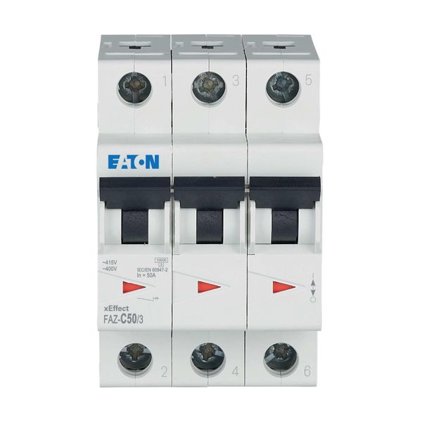 Miniature circuit breaker (MCB), 50 A, 3p, characteristic: C image 5