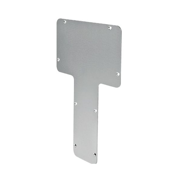 Undrilled plate, anodised aluminium, for hand-held push-button control unit image 1
