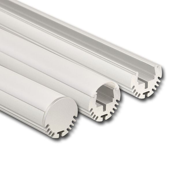 Hanging circular aluminum profile ZP, 23 mm, White diffuser, complete, 2 m image 1
