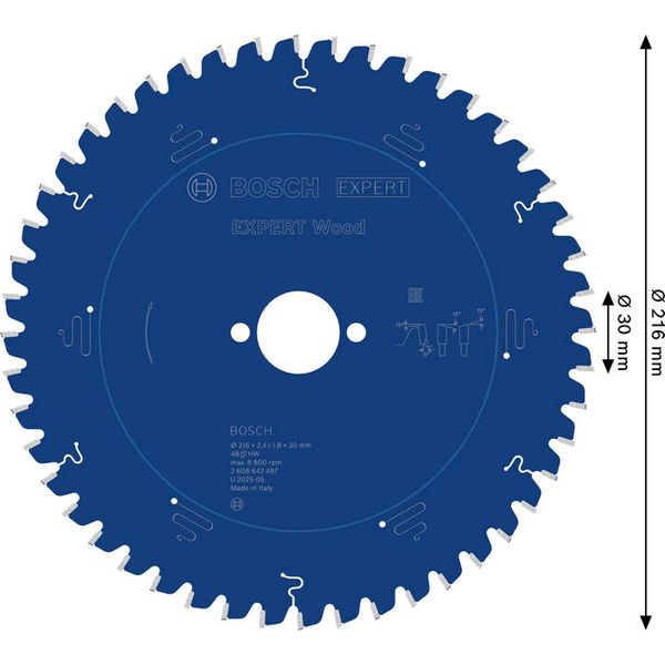 Expert for Wood circular saw blade 216 x 30 x 2,3 mm, 48 image 2