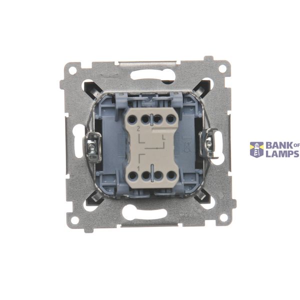Double button for switches and push buttons, light gray matt image 1