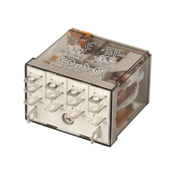 Miniature power Rel. 4CO 12A/60VAC/Agni/Test button/Mech.ind. (56.34.8.060.0040) image 4
