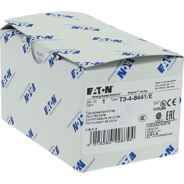 T3-4-8441/E Multi-speed switches, T3, 32 A, flush mounting, 4 contact unit(s), Contacts: 8, 60 °, maintained, With 0 (Off) position, 1-0-2, Design number 8441 image 22