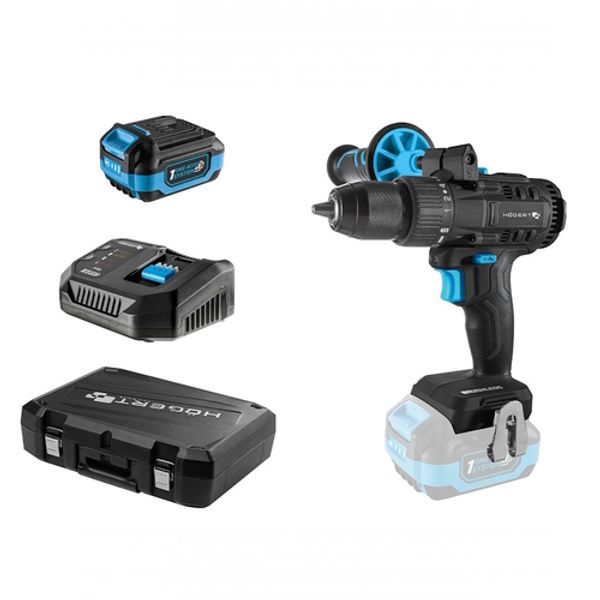 BRUSHLESS CORDLESS DRILL  80 Nm 18V+ BATTERY PACK 4.0 18V + CHARGER 4A 18V + BMC image 1