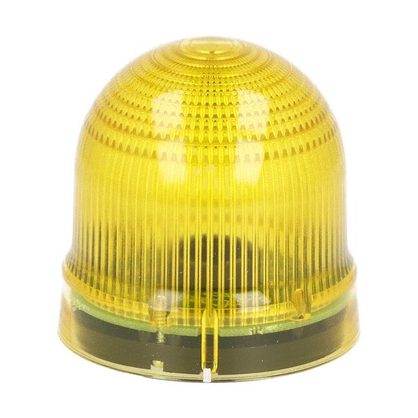 Blinking or steady light module. Ø62mm. BA15D fitting, yellow, 12...48VAC/DC image 1