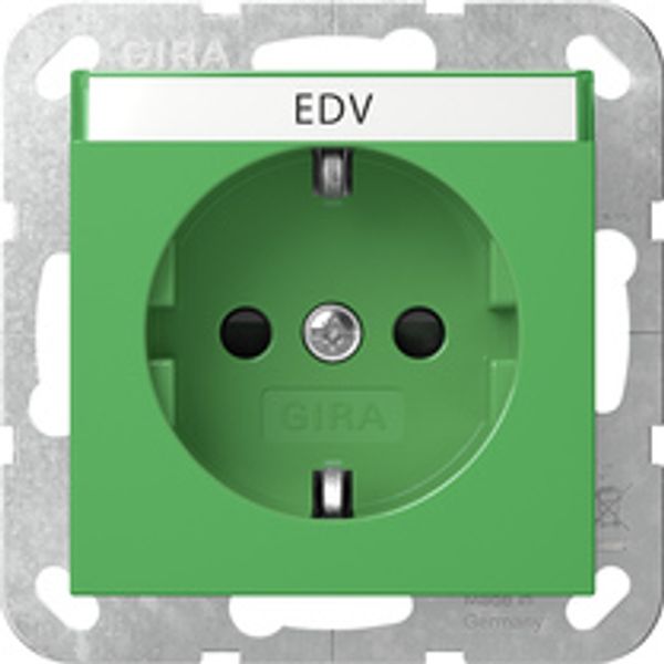 socket SCHUKO 4462107 BSF + SH System 55 Green image 1