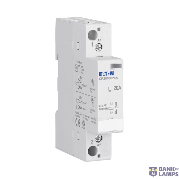 Installation contactor, 20A, 24V AC, 1NO image 3