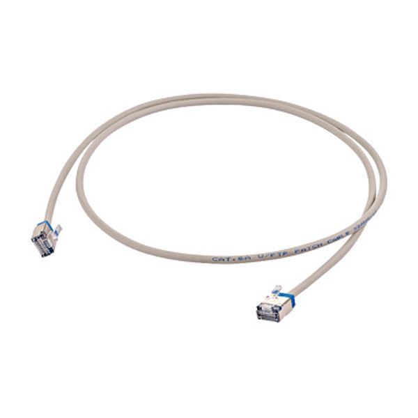SLIM Patchcords Round U/FTP Cat.6a, AWG32, LS0H, grey, 1.0m image 1