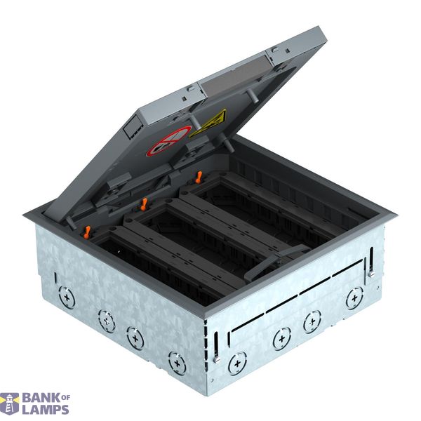 Service outlet-Set with mounting boxes Polyamide Iron grey RAL 7011 image 1