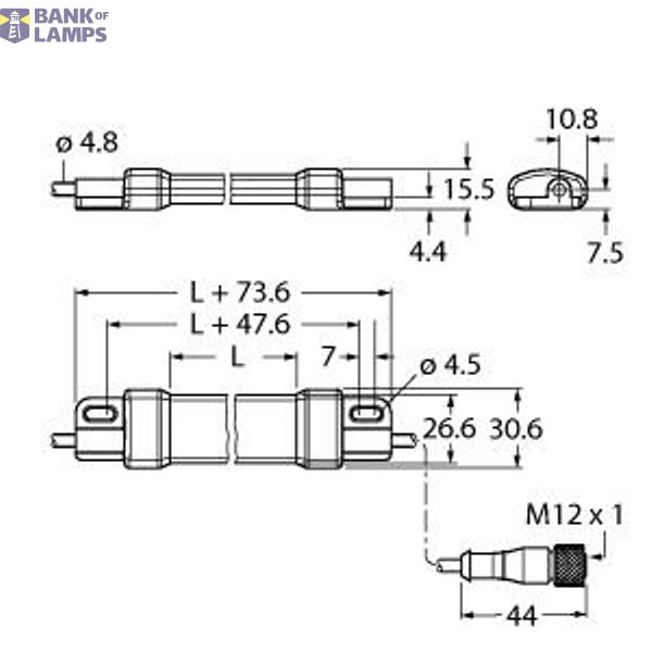 LED Linear Light In the Plastic Housing   WLS15CWW1200DSC2 image 1