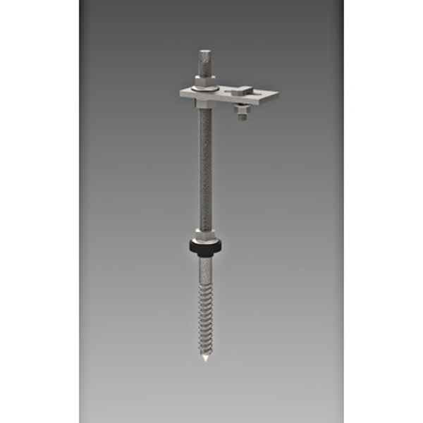 Hanger bolt M12x300 with adapter plate Rail profile 37/45/65 image 1