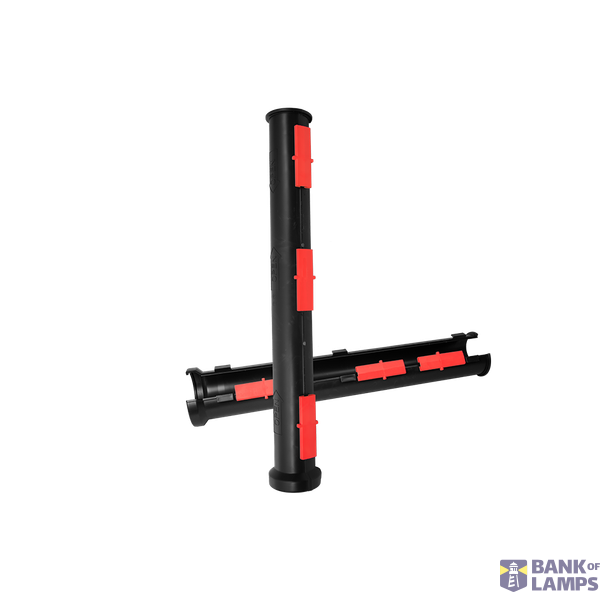EVOCAB SPLIT N750 pipe OD 110mm, ID 99mm, 5.5mm wall thickness, 1m, black, with red clips image 1