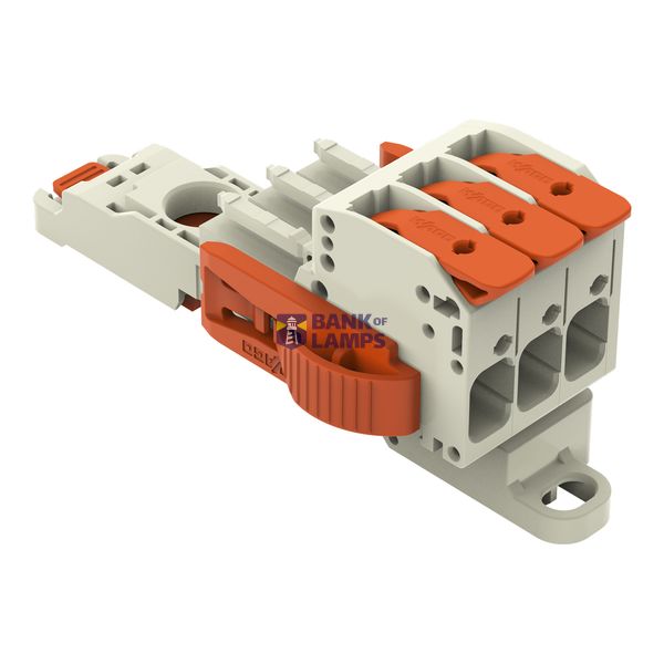 1-conductor female connector lever Push-in CAGE CLAMP® light gray image 2