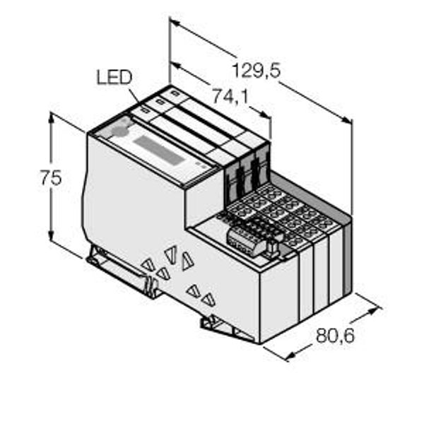Economy Set for Simple I/O Communication via DeviceNet™ in IP20   TI-BL20-E-DN-S-6 image 1