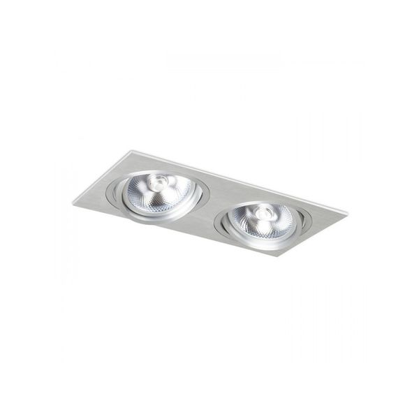 PASADENA G53 SQ II brushed aluminum 230V LED G53 2x15W image 1