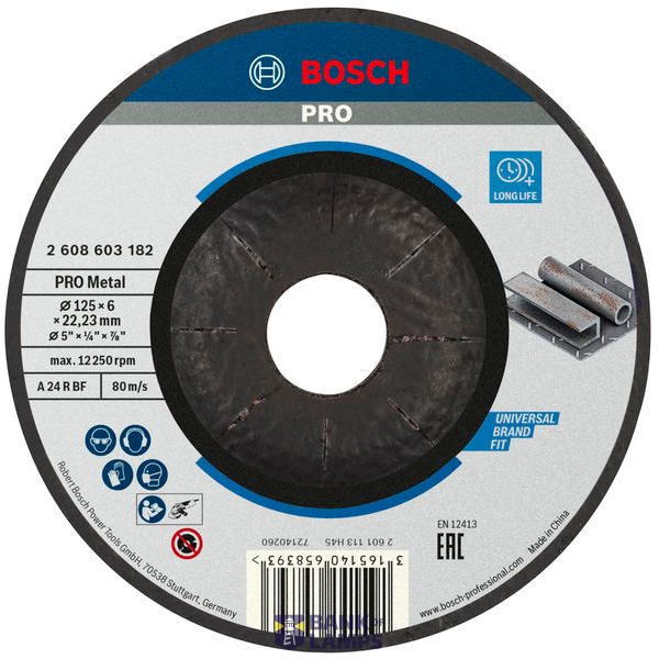 Standard for Metal grinding disc with depressed centre A 24 P BF, 125 mm, 22,23 mm, 6,0 mm image 2