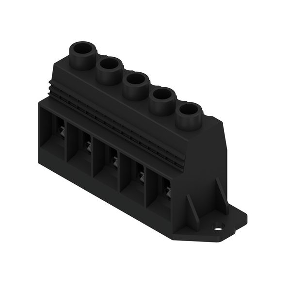 Printed circuit board terminals, 15.00 mm, Number of poles: 5, 90°, Solder pin length (l): 4.5 mm, tinned, black, Clamping yoke connection, Clamping range, max. : 50 mm², Box image 4