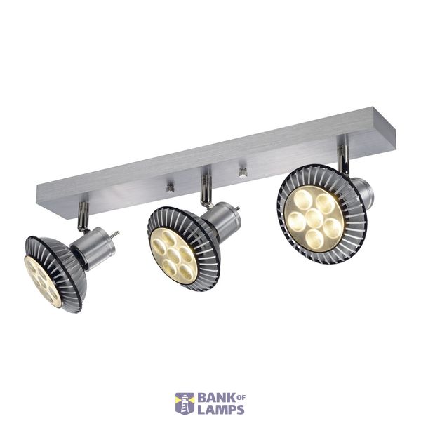 SOUVEREEN III QPAR51,wall and ceiling light, brushed aluminium, spot, max. 75W image 2