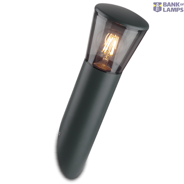Albury Exterior Angled Wall Light Max.40W E27 Smoky Grey image 1