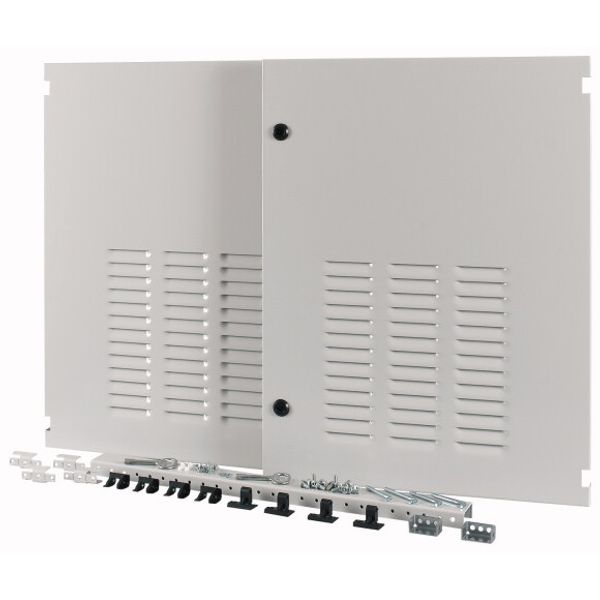 XTSZDSQV4-H700W1100 Section wide door, ventilated, right, HxW=700x1200mm, IP42, grey image 1
