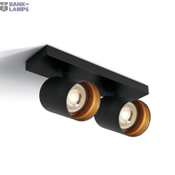 BLACK GU10 2x10W DARK LIGHT image 1