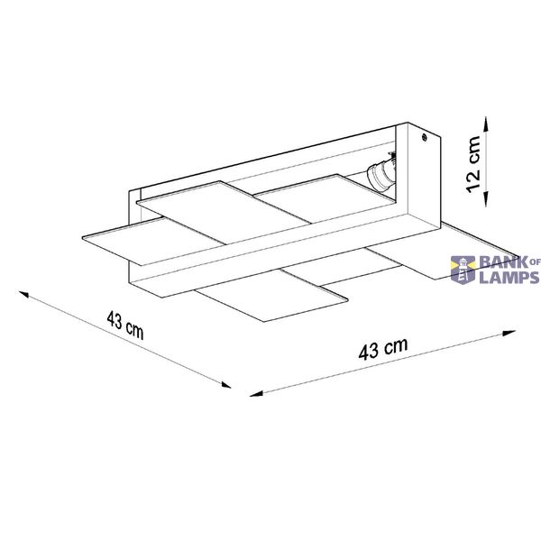 PLAFON FENIKS 2 WENGE E27 2X60W IP20 image 6