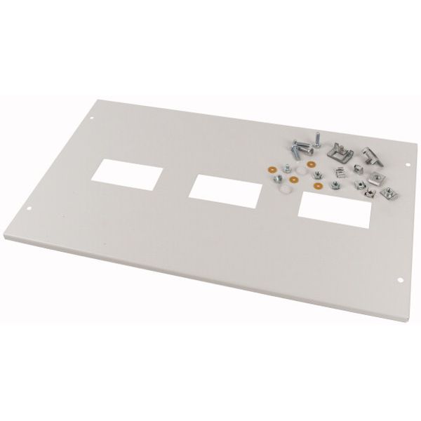 XMN141206CV Front cover, +mounting kit, for NZM1, vertical, 4p, HxW=300x600mm, grey image 1