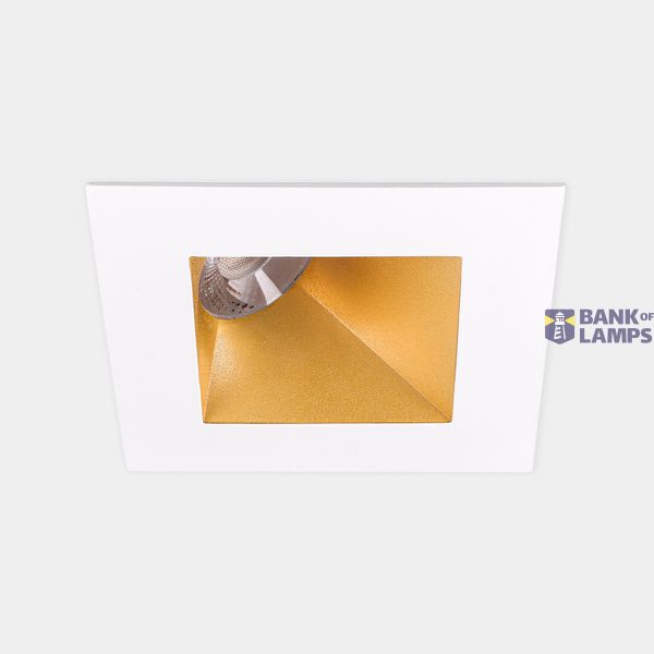 Downlight Play Deco Asymmetrical Square Fixed 6.4W LED warm-white 2700K CRI 90 28.4º ON-OFF White/Gold IP54 468lm image 1