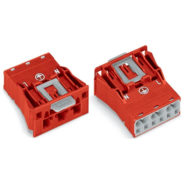 Snap-in plug 3-pole Cod. P red image 2