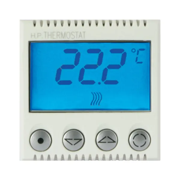 ELECTR.THERMOSTAT WIN/SUMM.WHITEK   2M0D RAL9010 250V-OUTPUT NO+NC 5(2)A-DISP.-THERMOREGULATION DEVICE FROM 0 TO 35 DEGREES CELS image 1