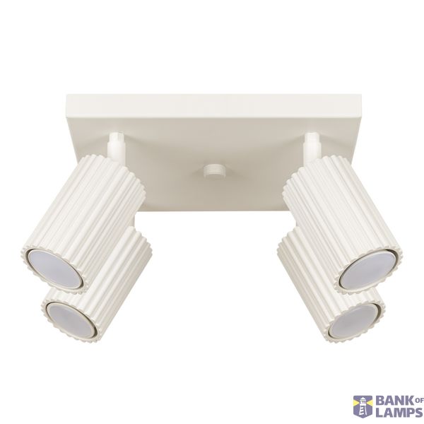 CEILING LAMP FOUR SPOTLIGHTS ON A SQUARE BEIGE ROSETTLE CARBON SERIES image 2