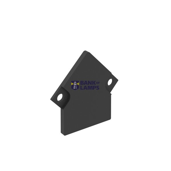 LINE20 CORNER ENDCAP-U BLACK 2 PCS image 1