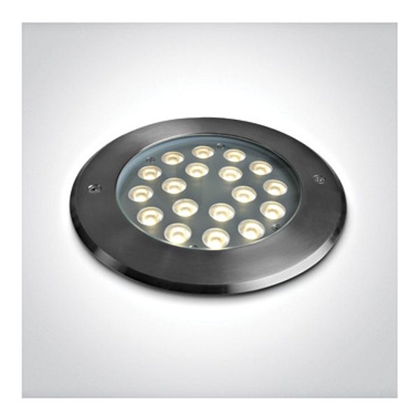 69076D/W SS316L IP67 INGROUND 18x1W WW 24V DC LOW DEPTH image 1