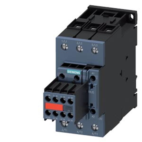 power contactor, AC-3e/AC-3, 65 A, 30 kW / 400 V, 3-pole, 20-33 V AC/DC, 50/60 image 1