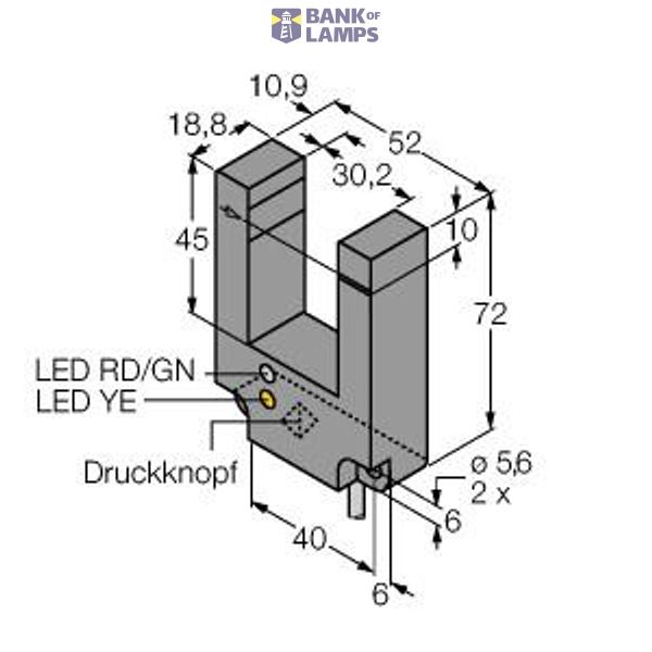 Photoelectric Sensor Bifurcated Retroreflective Sensor   SL30VB6V W/30' image 1