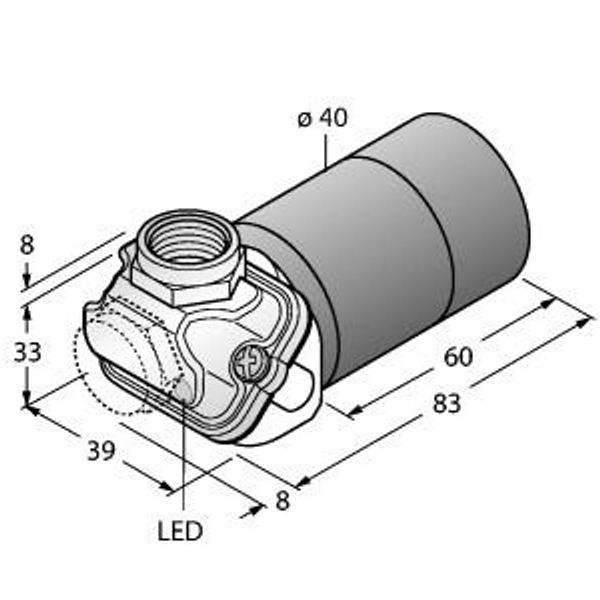 Capacitive Sensor For the Food Industry   BC20-K40WDTC-VP4X2/S930 image 1