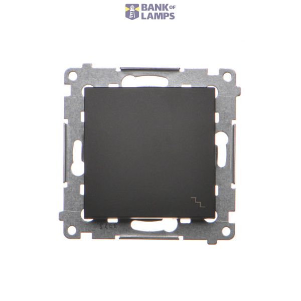 Two-way switch, (module), 10AX, quick connection, black matt image 1