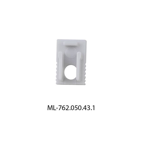 End cap with hole for AL, silver color, 1pc image 1