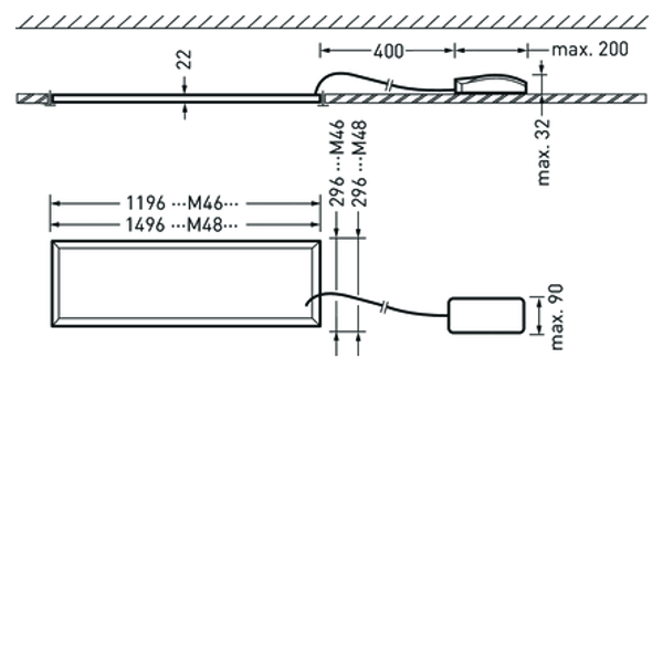 Recessed luminaires Arimo Fit C Prisms White ET 42W 5000lm Wall-Wash (WW) IK03 3 SDCM image 1